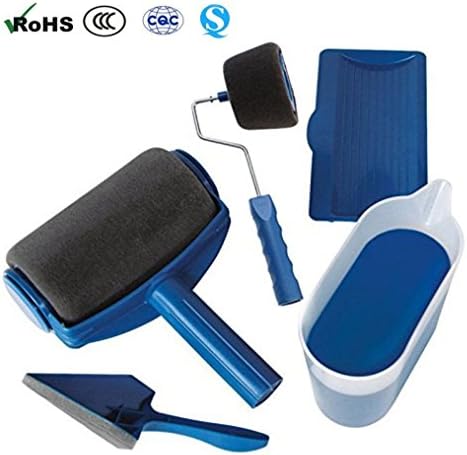 Paint Runner Pro Roller Brush Handle Tool Flocked Edger Room Wall Painting Home Office Room Multifunction Roller Paint Brush Set