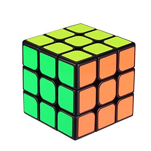 Preisvergleich Produktbild YONGJUN Guanlong 3x3x3 magischer Würfel 3D Puzzle Professionelle Geschwindigkeit Twist Denksportaufgaben Magic Cube (schwarz)