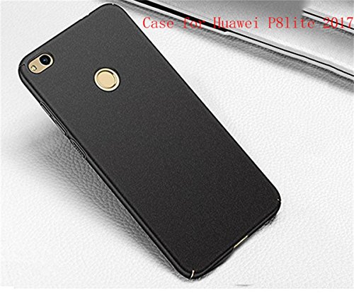 Carcasa Huawei P8 Lite  2017 series   Qissy   Todo incluido Anti-Scratch Anti-huella dactilar a prueba de choque Suave Protective Case Cover Skin para Huawei P8 Lite 2017 series  Matorral negro 
