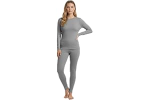 Palleon Zestaw bielizny termicznej damskiej | wełna merynosowa bielizna funkcyjna długa | oddychająca, termoregulacja i neutralny zapach | bielizna narciarska na zimę, do uprawiania sportu i