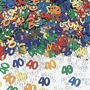 Happy 40th Birthday / Anniversary Assorted Table Confetti