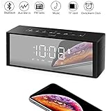 android wecker symbol ♪【12 in 1 MULTIFUNKTIONAL Gerät】: Dual-Stereo-Wireless-Bluetooth-Lautsprecher, Doppel-Wecker, Digital-FM-Radio, Uhr, große LED-Spiegel mit Dimmer, Nachtlicht, TF-Karte spielen, Aux-Eingang und Freisprecheinrichtung mit eingebautem HD Mikrofon.