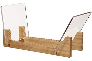 HUSHUI Vinyl Record Storage Holder Stand Rack Wooden CD Display Stand Stackable Modern CD Holder Record Storage Shelf for Displaying 7-12-inch Vinyl Records