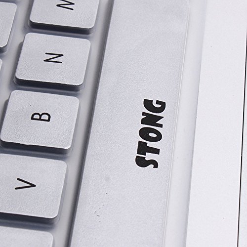 STONG Matte Gummierte Harte Schutzhülle für Macbook Air 13“ Hülle Cover Schale Schutz Hülle Tasche Silicon Case Shell Hard Plastik mattiert SchutzTasche + tpu Tastatur-Schutzfolie (Silber) - 4