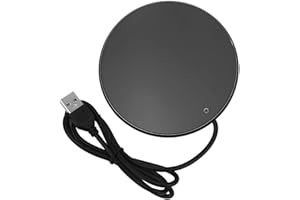 BUACHOIS Calentador de Tazas de café, Calentadores de Bebidas eléctricas 55 ° c Temperatura Constante 3 Niveles Calentador de Tazas Inteligente termostato Posavasos para el hogar Oficina Viajar(Negro)