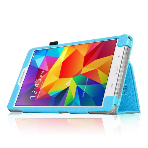 Fintie Samsung Galaxy Tab 4 8.0 Hülle Case – Slim Fit Folio Kunstleder Schutzhülle Cover Tasche mit Ständerfunktion für Samsung Galaxy Tab 4 8.0 SM-T330 SM-T335 (mit Auto Schlaf / Wach Funktion), Blau - 4