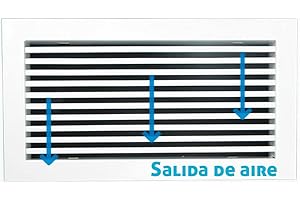 SALVADOR ESCODA Rejilla lineal inclinación 0º blanca para aire acondicionado