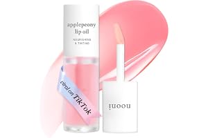 NOONI Koreansk läppolja – Applepeony | Läppfläck, långvarig, fuktgivande, uppfyllande, vitaliserande för torra läppar, vattentät, ingen avflagning, vegansk, present, 0,12 fl oz