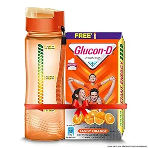 Glucon-D Instant Energy Health Drink Tangy Orange - 1kg Refill with free bottle