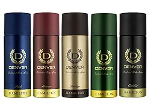 Denver Deo, Hamilton, Honour, Pride, Calibre and Prestige, 165ml (Pack of 5)