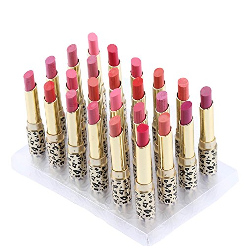 Anself 24St Wasserdichte Lippenstifte Befeuchtende Lipglosse in Leopard mit 12 Farben