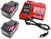 Produktbild 2 Stück 18V 9000mAh Ersatzakku für: MILWAUKEE 48-11-1815/1820/1850/1852/1820/1828 48-11-10 XC M18 mit Ersatzladegerät für Milwaukee M12 18C für M18 48-59-1812 48-59-1807 48-59-1806 48-59-1840 2710-20