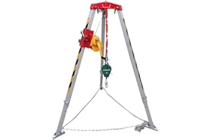 ENHEN Trépied de Levage pour égouts Kit de Système de Sauvetage de Trépied Lourd, Équipement de Levage et de Sauvetage Du Treuil de Sauvetage de 12 Mètres, Pouvoir de Protection D'automne pour Travailler à