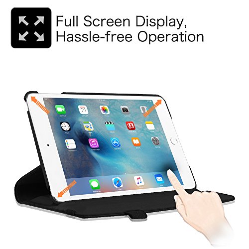Fintie iPad Mini 4 Hülle – 360 Grad Rotierend Stand Smart Cover Case Schutzhülle Tasche Etui mit Auto Schlaf / Wach Funktion Apple iPad mini 4, Schwarz - 5