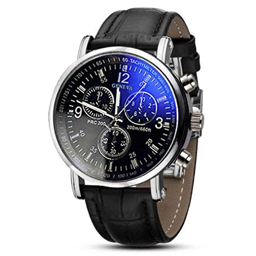 Preisvergleich Produktbild Internet Luxusmode Kunstleder Mens analoge Uhr