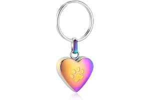 MEMORIAL JEWELRY Llavero de urna de cremación para Mascotas, Ceniza Humana, Perro, Gato, Keepsake Memorial, urna para Llavero, Soporte para Cenizas para Mujeres y Hombres