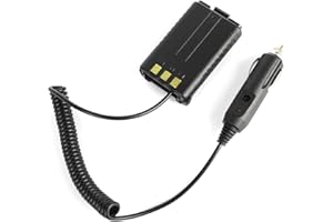 Asudaro Éliminateur de Batterie Chargeur de Voiture Autoradio Éliminateur de Batterie Radio Portable Radio bidirectionnelle Accessoires de Talkie-walkie compatibles avec Baofeng UV-5R UV-5RE