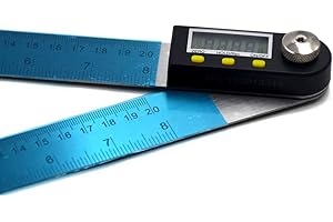 Oudtinz Professional Digital Display Angle Finder Steel Rule 200mm
