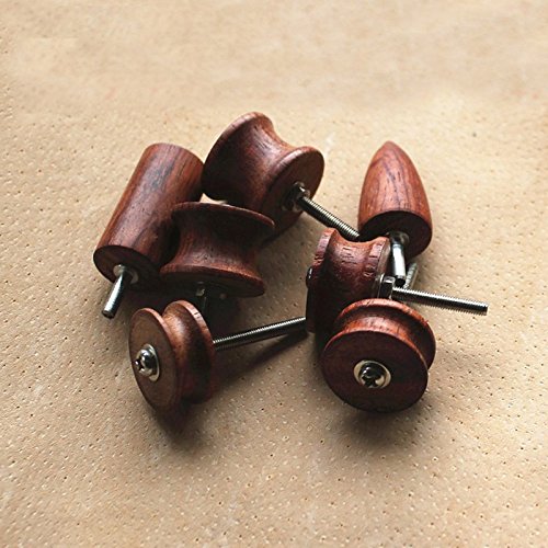 Hrph 7PCS New Leder Burnisher Slicker Holzkante Craft-Werkzeug-Satz Ebony Multi-size Kit Pointe - 5