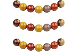 MJDCB Perlen zum Auffädeln 6mm 60 stück Mookait Jaspis Halbedelsteine Perlen mit Loch Natürliche Lose Runde Steinperlen für Herstellung Schmuck Armbänder Halsketten