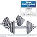 Produktbild ScSPORTS 20 kg Hantelset Kurzhantel-Set Kurzhanteln 35 cm, Hanteln aus massivem verchromtem Stahl Ø 30 mm, Hantelscheiben-Set Gusseisen Hammerschlag 15 kg Gewichte 30/31 mm Bohrung