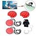 Produktbild madridgadgetstore® Kit für GoPro HD hero4 Hero 3 + 2 4 Session SJCAM SJ4000 SJ5000 SJ6000 Actionpro X7 Xiaomi Yi Snowboarden Paddle Surf Wakeboard Kajakwagen Reifen Dosen mit Halterungen flach Tabelle 3 m Klebepunkte Liegeplätze FCS Feststeller