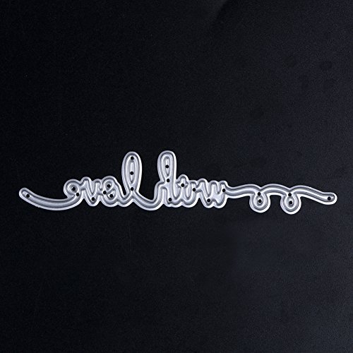 Amazingdeal365 4 PCS Buchstabieren Metall Form Schablonen Schneiden DIY Dekor Sammelalbum Karten Buchzeichen Lesezeichen als Geschenk für Freunde Geburtstag Kinder,Kindergarten Hobby Schule Handarbeit Unterricht usw. Ein tolles Geschenk! - 5