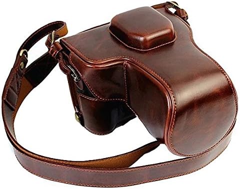 Newlan Protective Compact Leather Case with Shoulder Strap for For Fujifilm X-T1 XT1 with 18-55mm Digital Camera(Coffee)