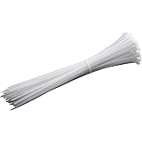 Meister Kabelbinder - Praktisches Set - 100 Stück - weiß - 300 x 4,8 mm - Stabiles Nylon - Formbeständig - Langlebig & robust