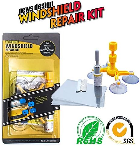 Windshield Repair Kit, Windscreen Tool for Chips, Cracks, Bulll's-Eyes and Stars