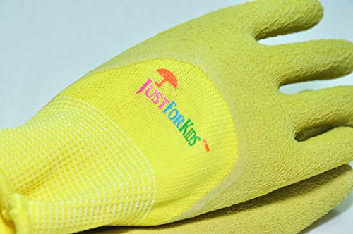 G & F 2040 G justforkids Premium MICROFOAM Textur Beschichtung Kids All Purpose Handschuhe, gelb/grün - 3