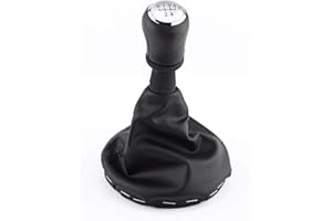 Outbit Gear Shift Knob - 1 Set of 5 Speed Car Gear Shift Knob Gearstick Gaiter Boot Kit for VW Transporter T5 / T6 (2003-2011).