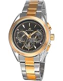 KS Herren Armbanduhr Analog Mechanische Uhr Tag Datum 24 Stunden Anzeige Stahl Band Automatikuhr KS225