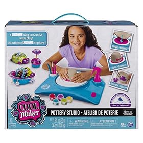 COOL MAKER – ATELIER DE POTERIE – Tour De Potier – Machine Création À L&rsquo;Argile – Simplicité Sécurité – Tendance Fun Facile – Créez Vos Propres Accessoires – Jouet Enfant 8 Ans et + – Loisirs Créatifs