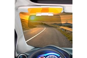 MINISOISO Auto Sonnenblende, PVC Sonnenscuhtz Frontscheibe, 2 IN 1 Tag Nacht Fahren Auto-Visier, Polarisierte Sonnenblenden Verlängerung, Schützt vor Blendung/UV/Streulicht, für Auto, SUV, LKW usw.