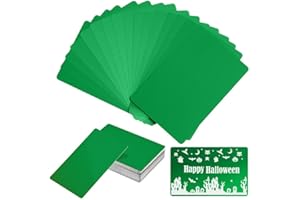 FONLAND Biglietti da visita in metallo, 50 pezzi 10 colori 0,4 mm spazi vuoti in metallo anodizzati per biglietti da visita, per carte regalo fai da te per clienti d'ufficio