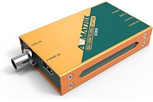 AVMATRIX Video Capture Card UC2018 HDMI/SDI with USB 3.0 Type-C 1080P 60FPS HDMI or SDI in, and USB 3.0 Out; Automatic Input Signal Detection, Up to 1080p60 for Live Streaming (UC2018 Capture Card)
