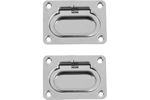 Smavles Lot de 2 poignées de trappe de bateau en acier inoxydable pour bateau - Argenté