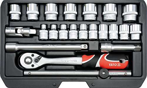 22 TLG. Steckschlüsselsatz Knarrenkasten Werkzeugkoffer TYP2 3/8′ XS - 4