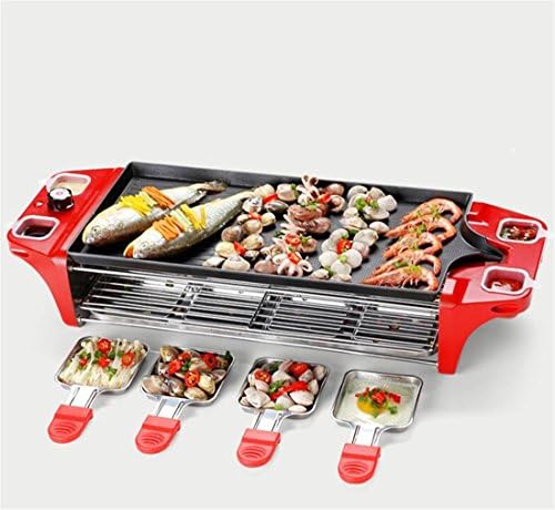 1500 Watt Electric Baking Pan, Double-Layer Electric Baking Pan, Korean Non-Smokeless Non-Stick Pan Electric Baking Pan, Outdoor Electric Heating Barbecue Plate