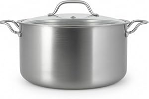 MENASTYL - Faitout inox 18/10 Triply 24cm tous feux dont induction fabriqué en France - sans PFAS ni substances nocives - Compatible lave-vaisselle - Poignée rivetée - 6020518
