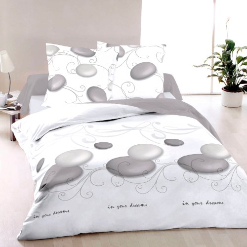 Zen Stones - SoulBedroom 100% Cotton Bed Set (Duvet Cover 200x200 & 2 Pillow Cases 50x75 cm) (Double)