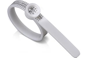 Meowoo Ringstock miernik wielkości pierścionka, metal lub tworzywo sztuczne, wymiary pierścionka, standard rozmiarów, UK, UE, USA i Szwajcaria