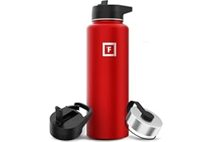 IRON °FLASK Sports Water Bottle – 1180 ml, 3 Lids (Straw Lid), Vacuum-Insulated Stainless Steel, Double-Walled Thermal Mug, Metal Canteen
