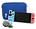 Produktbild DuraGadget EVA Hartschalen Etui | Case - Blau + Reinigungsroboter | Cleaning Robot | Bildschirmreinigung - Schwarz - für Ihre Nintendo Switch Spielkonsole