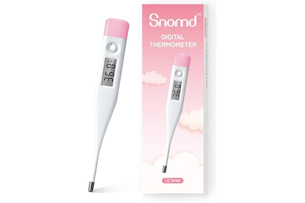 Thermomètre de fièvre numérique pour bébé, Enfant et Adulte, Thermomètre Médical Buccal, axillaire et Rectal pour Enfants fiévreux avec alarme et commutateur °C/°F
