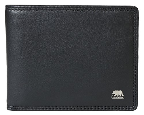 Preisvergleich Produktbild Brown Bear Geldbörse Herren Leder schwarz 8005 bk