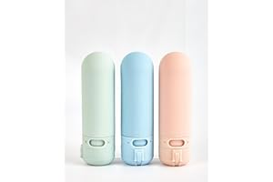 SUBORAWOS 3 Stück Silikon Reiseflaschen Set,50ml Auslaufsicher Portable Reise Container,Travel Bottle für Shampoo, Lotion, Spülung, Duschgel (Grün/Blau/Rosa)