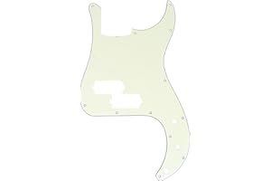 Musiclily Pro 13 Holes P Bass Pickguard P-Style Bass Pickguard for MIJ Fender Japan 4-String Precision Bass 3-Ply Ivory