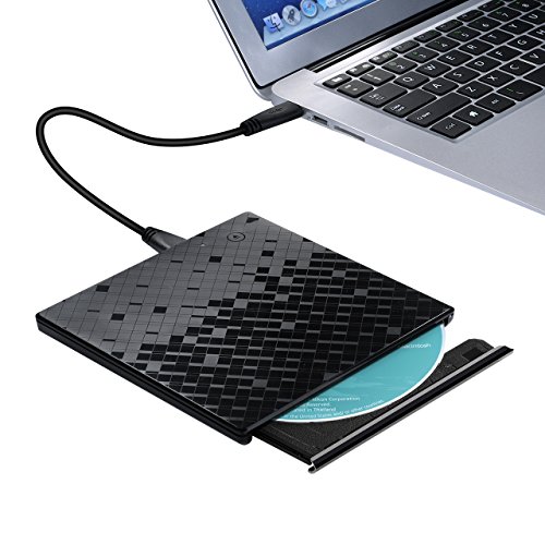 Grabadora Externa DVD USB 3.0 de Topop, Grabadora DVD Mac con Contral T&aacute;ctil, Quemador y Lector de DVD / CD Original Alta Velocidad para Netbook, Mac, Air iMac, MacBook, Port&aacute;til y Ordenador